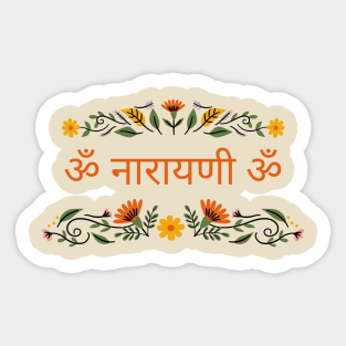 Om Narayani Om Sticker